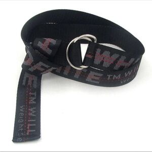 Off-white industrial belt black